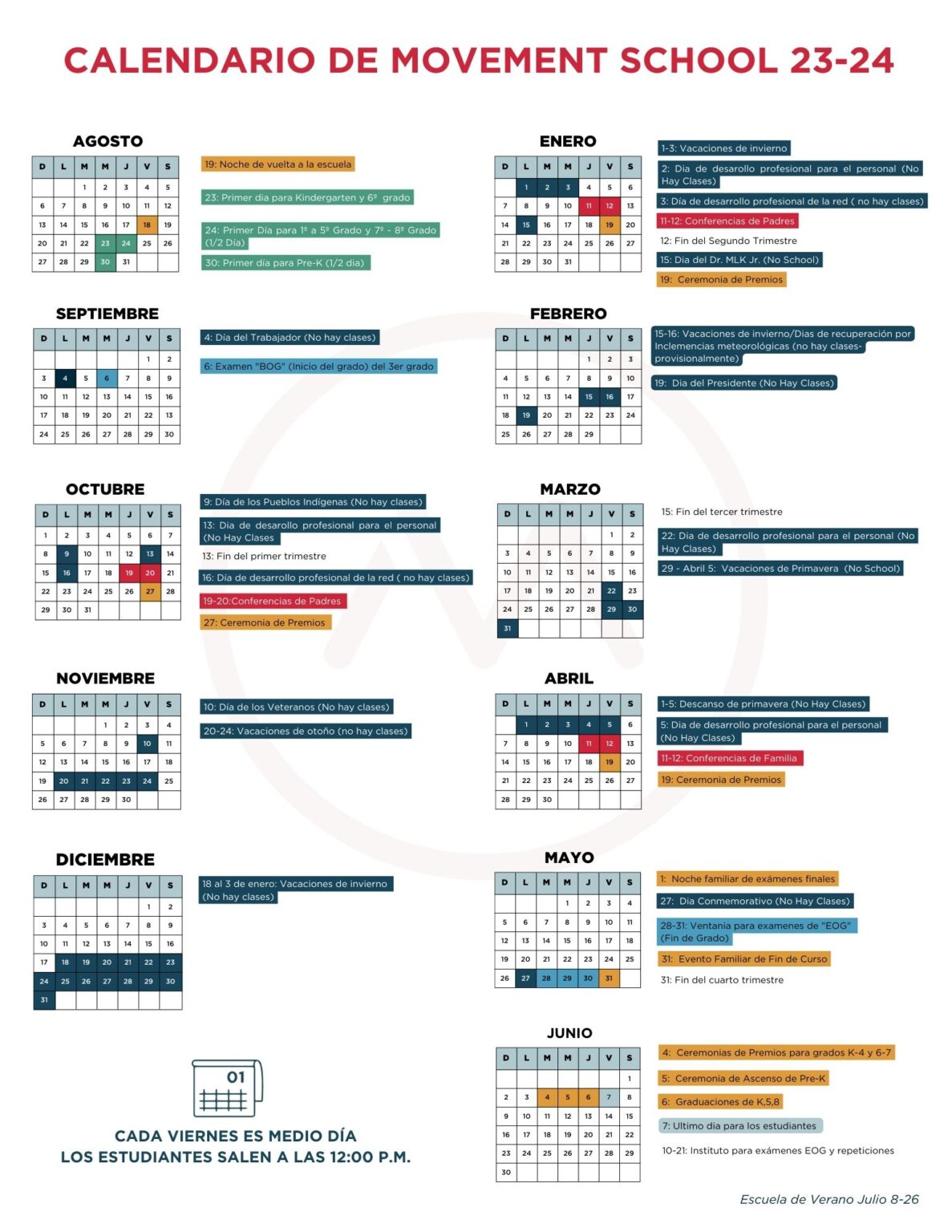 Calendar 2023/2024 Movement School
